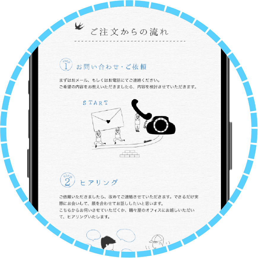 スマホ対応している見え方